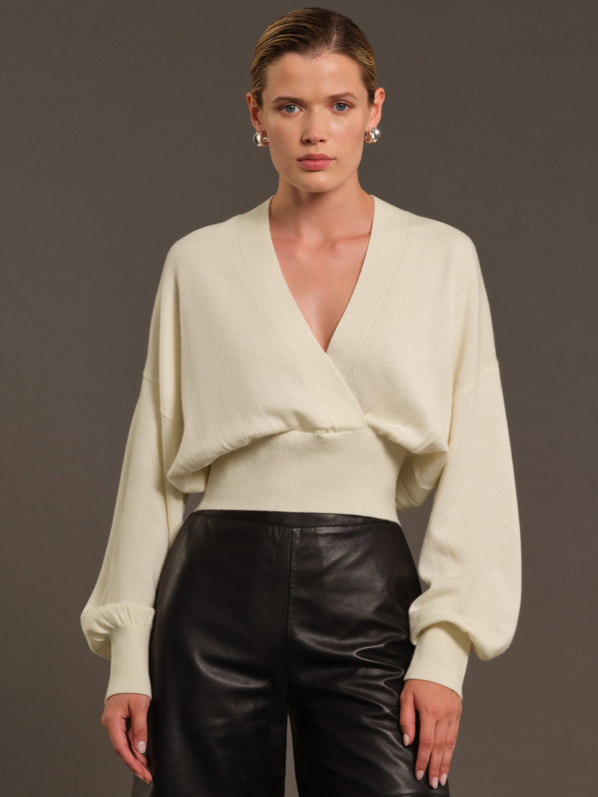 525 X DL10C: Prince Cashmere Wrap Pullover