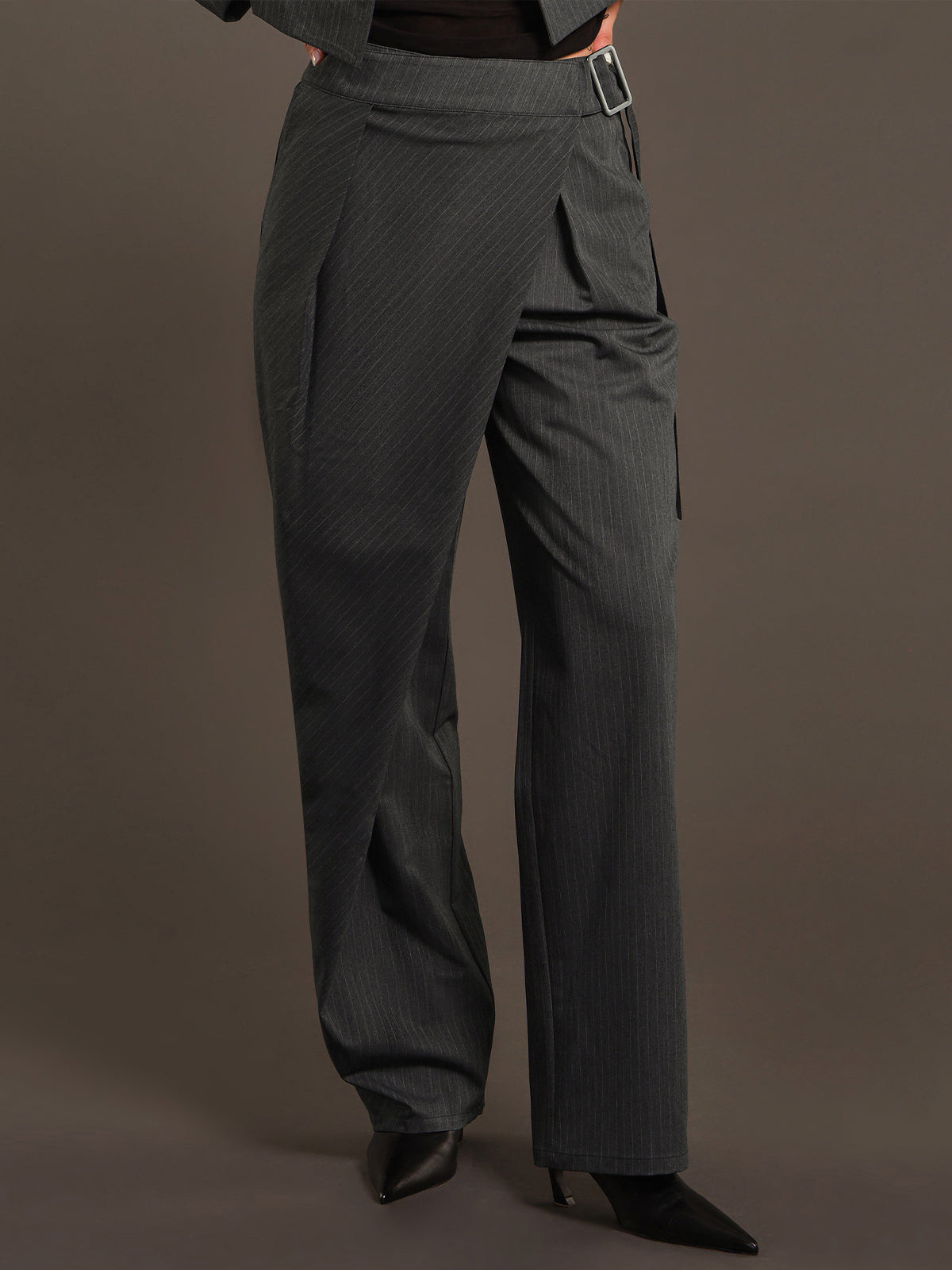 525 X DL10C: Baxter Pinstripe Wrap Trouser