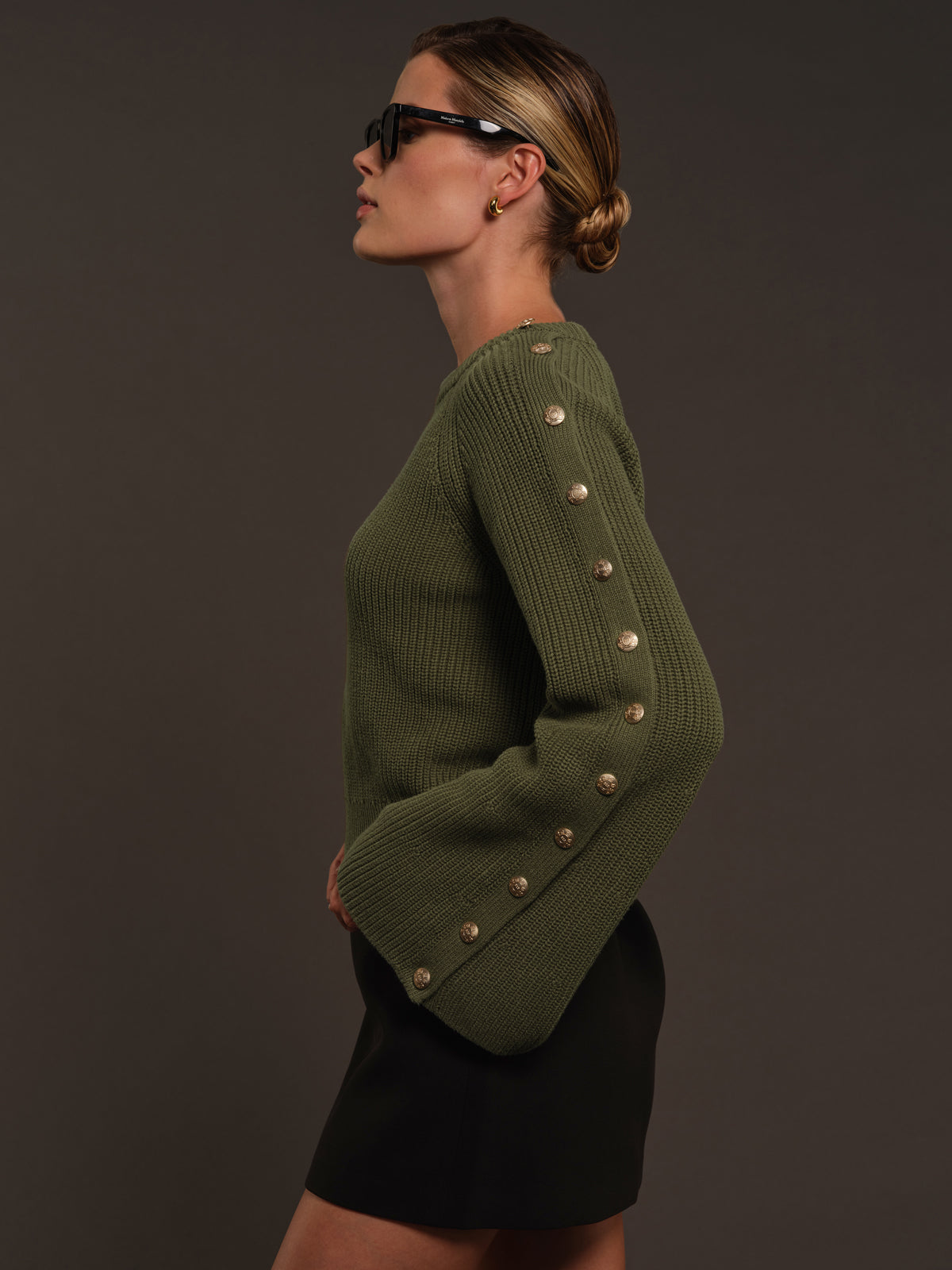 525 X DL10C: Greene Button-Sleeve Cotton Pullover