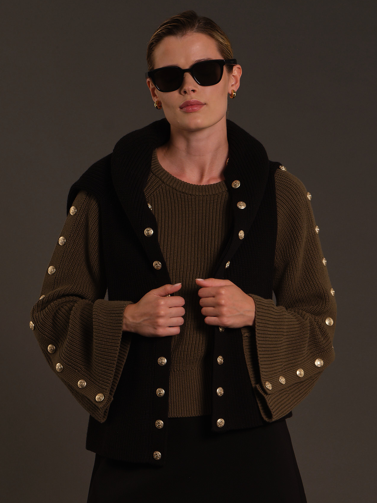 525 X DL10C: Greene Button-Sleeve Cotton Pullover