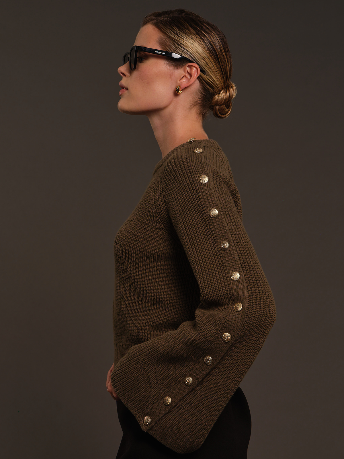 525 X DL10C: Greene Button-Sleeve Cotton Pullover