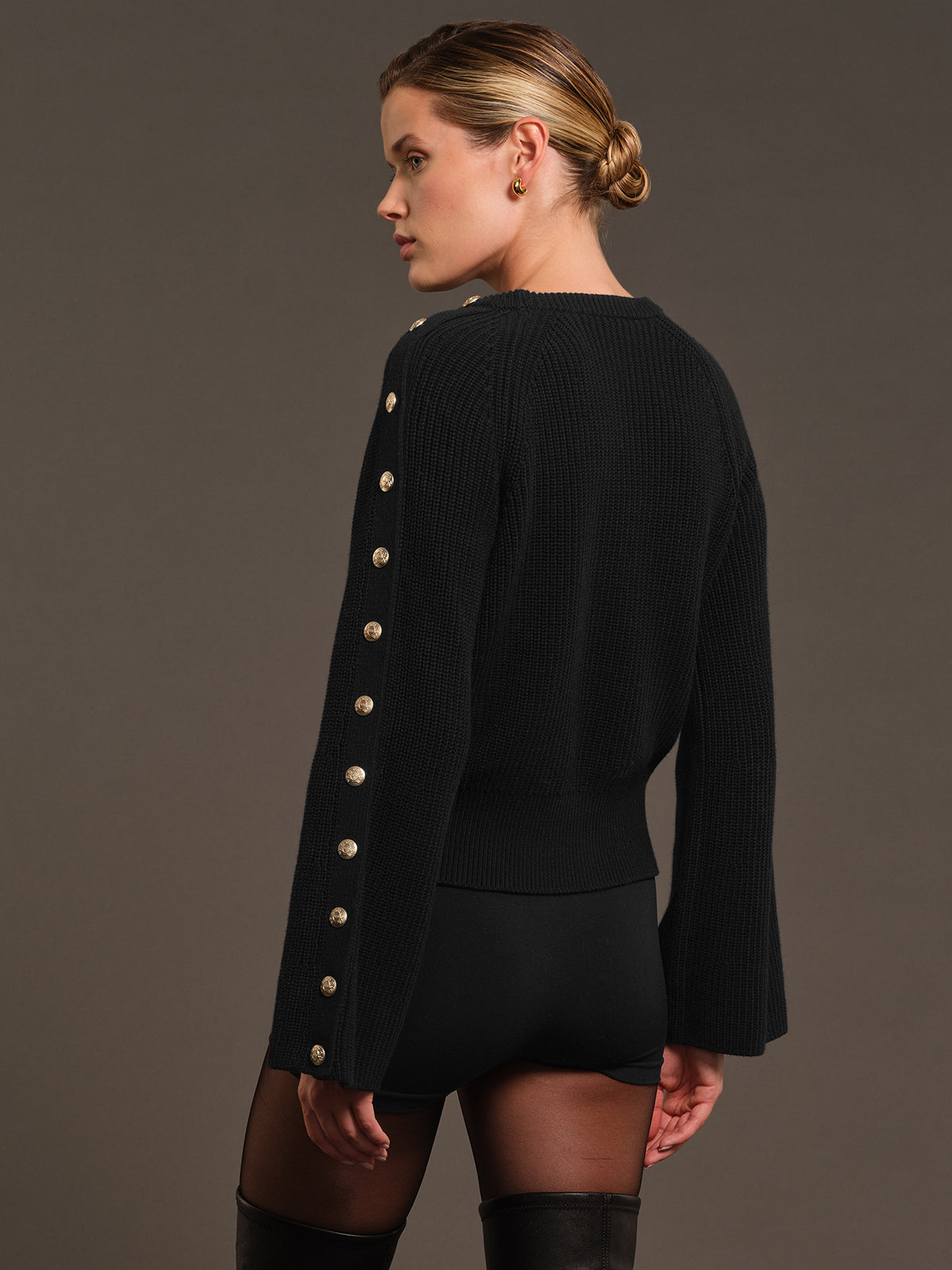 525 X DL10C: Greene Button-Sleeve Cotton Pullover