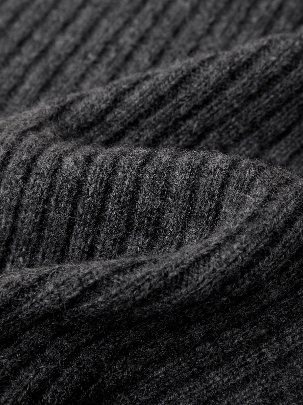 Ribbed 100% Cashmere Cowl Scarf