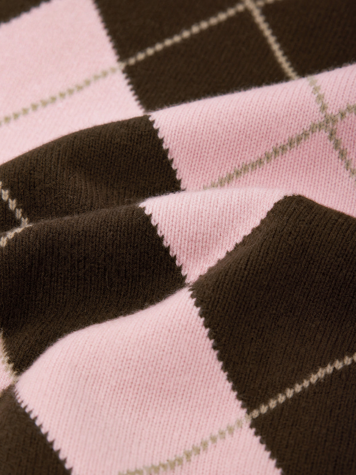 100% Grade-A Cashmere Argyle Triangle Scarf