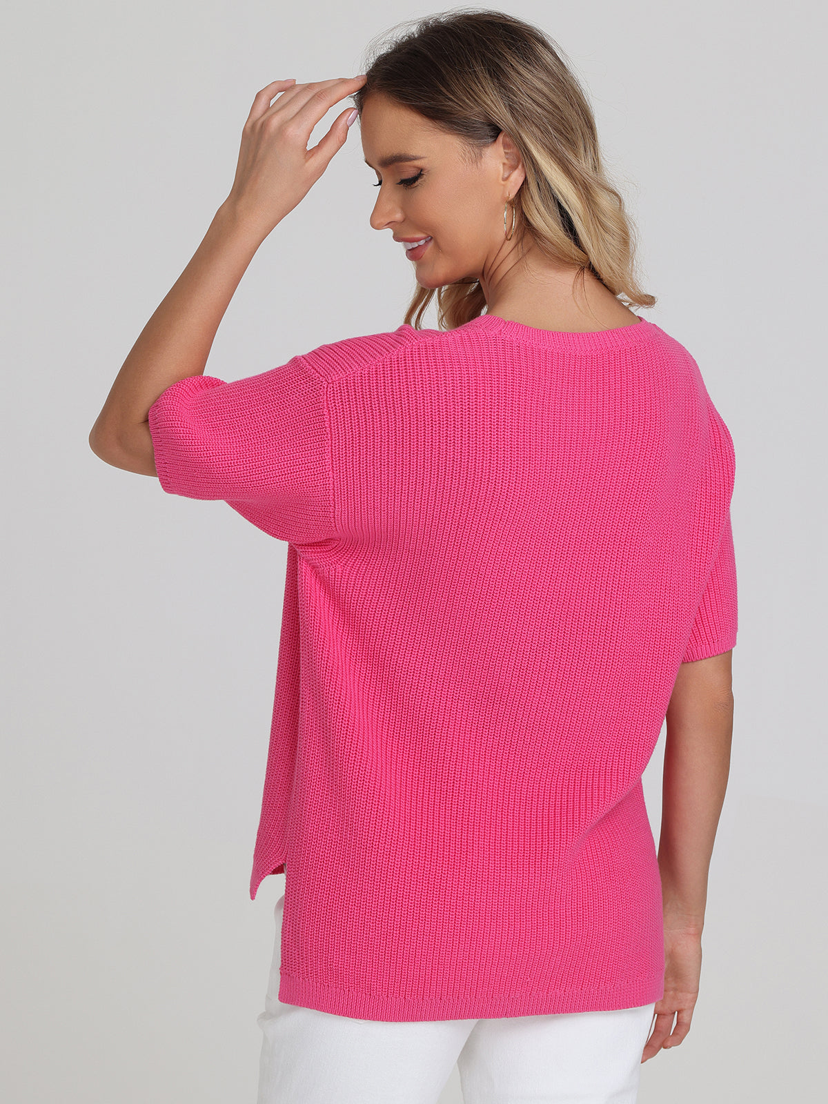 Emma: Crewneck Shaker Stitch Tee
