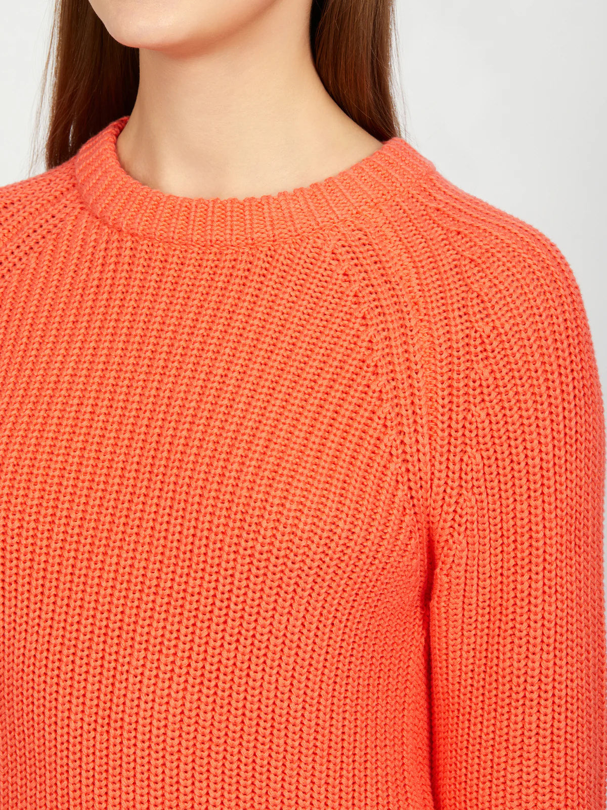 525 America Jane: Crewneck Shaker Stitch Cotton Sweater