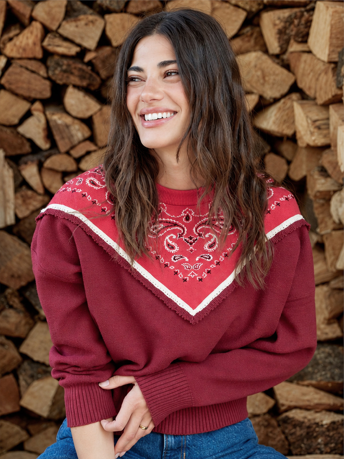Maple Bandana Yoke Pullover
