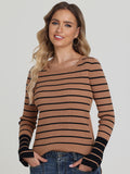 Camila: Stripe Crewneck Sweater