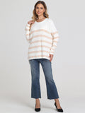 Emma: Stripe Crewneck Shaker Sweater