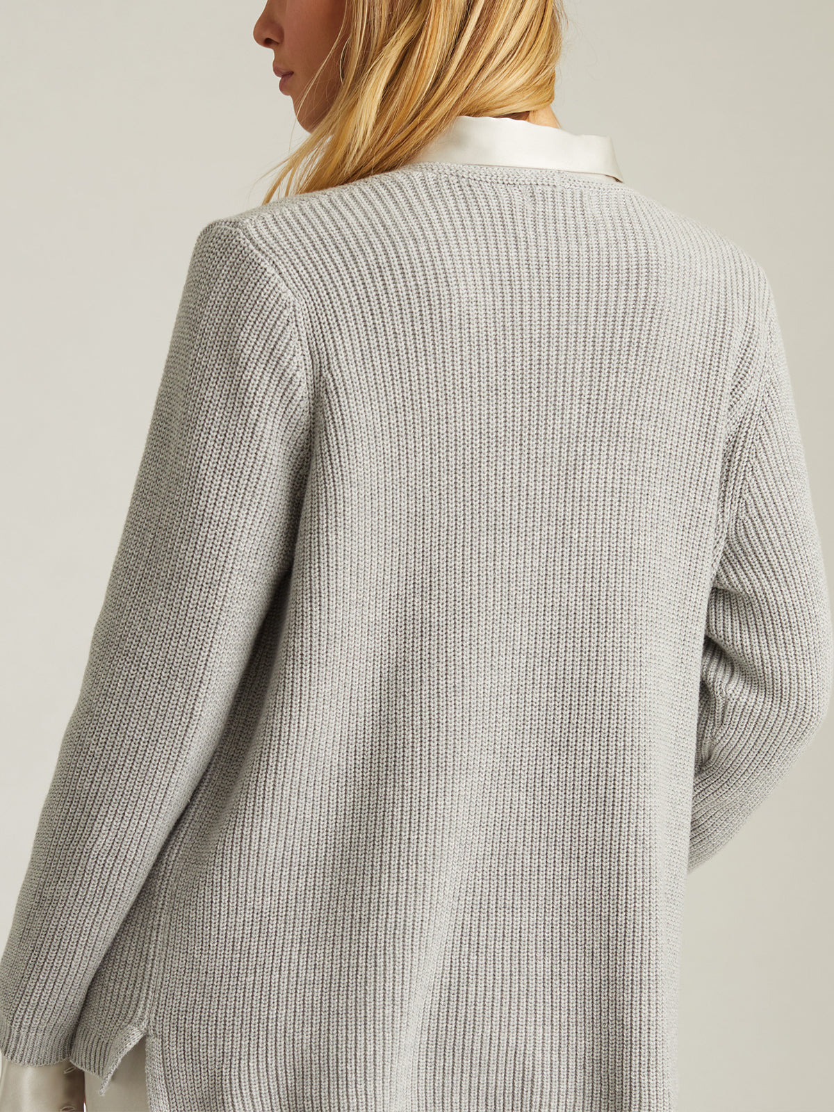 Emma: Shaker Stitch Open Cardigan
