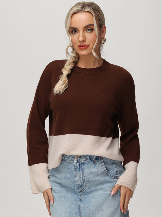 Cashmere Contrast Pullover
