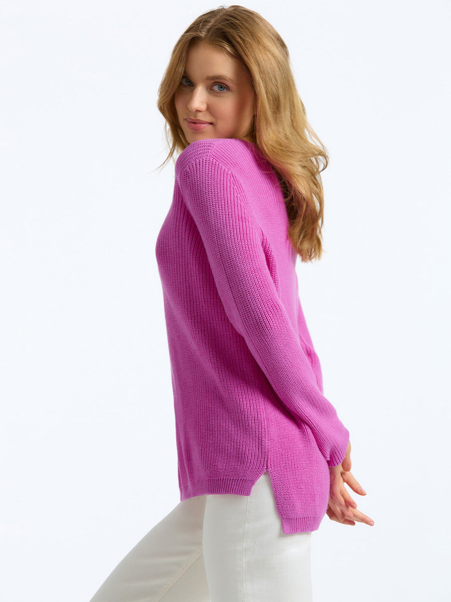 The Emma: Crewneck Shaker Stitch Sweater
