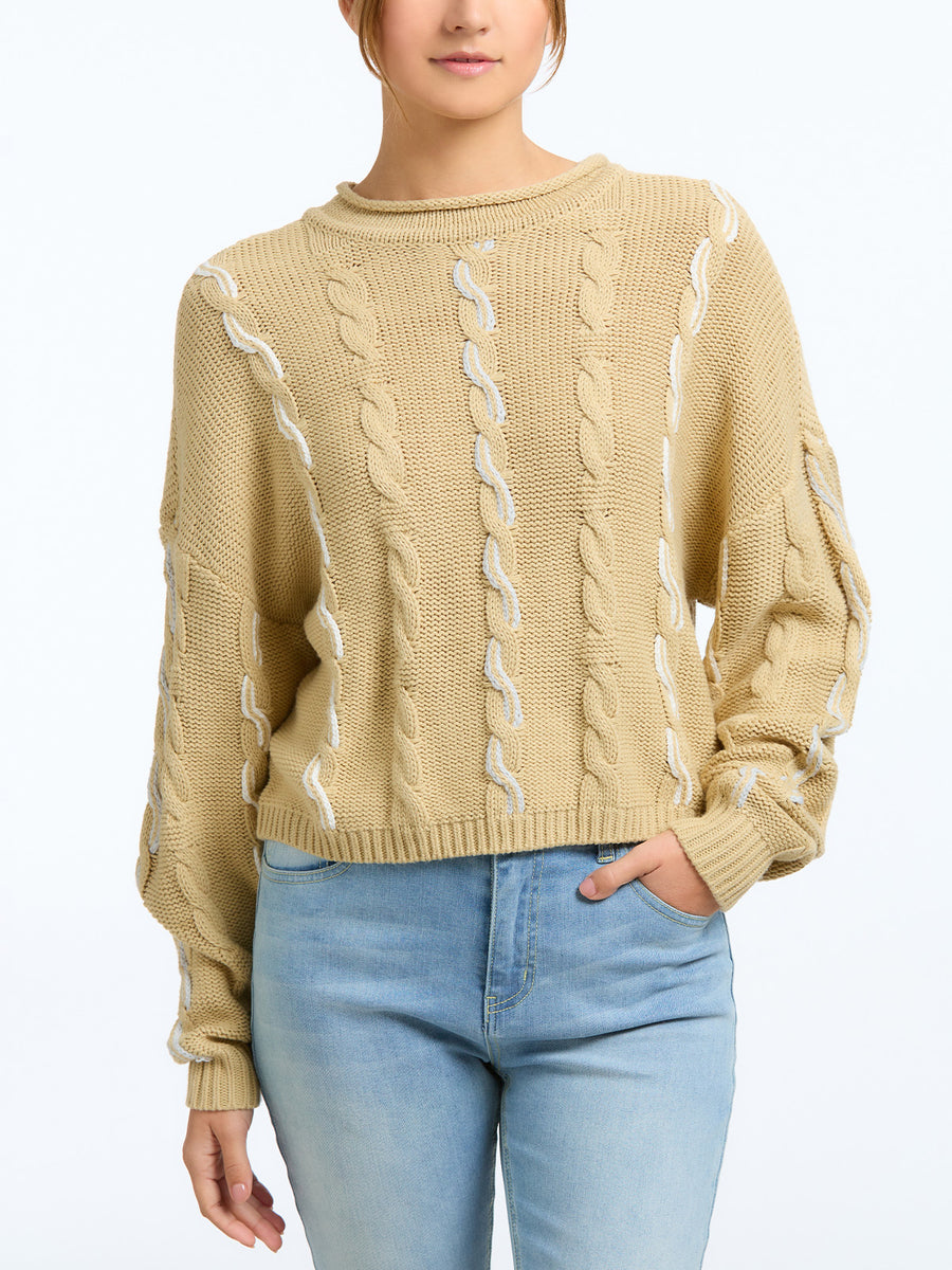 Color Cable Pullover