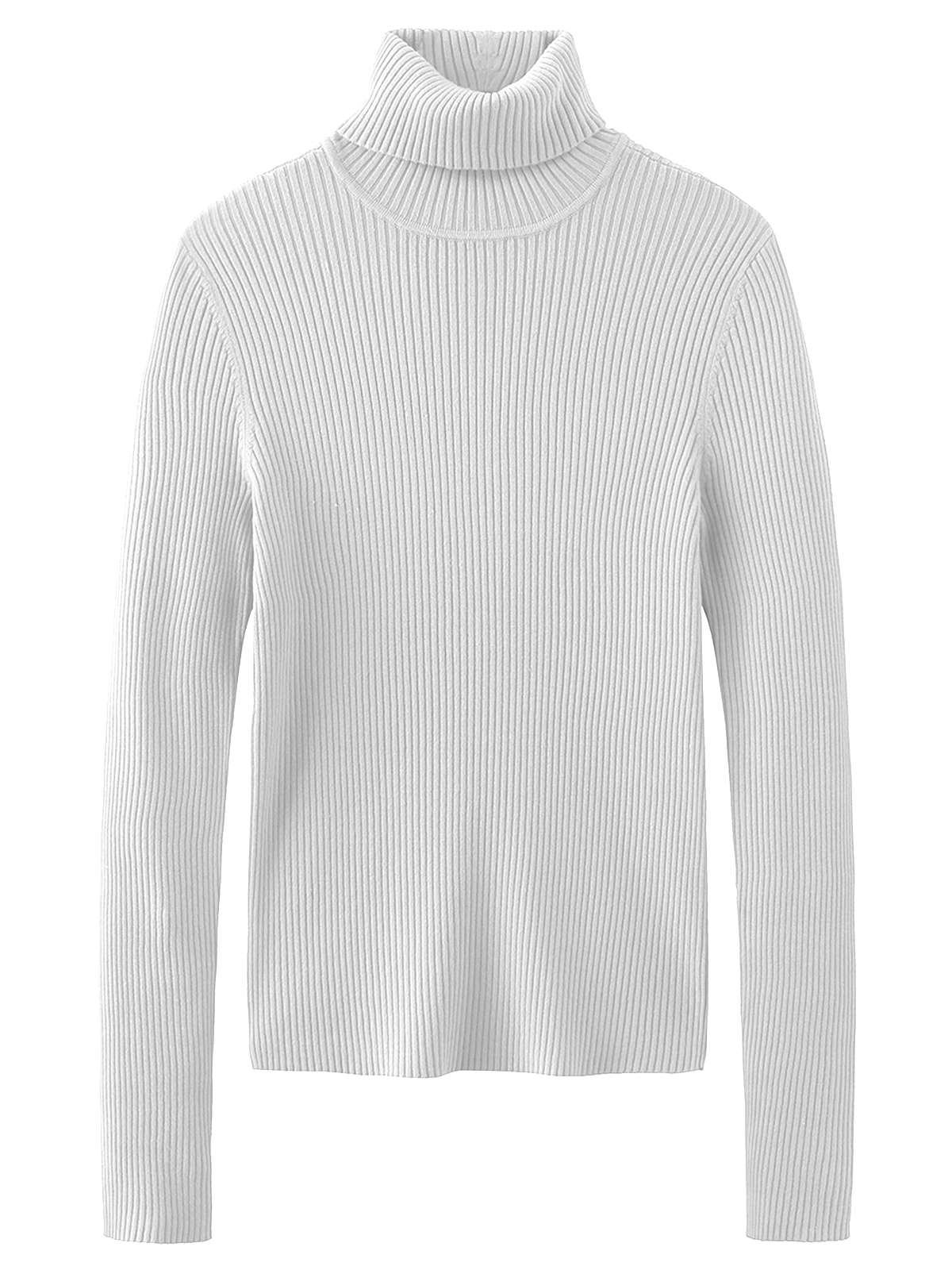 White ribbed turtleneck sales sweater